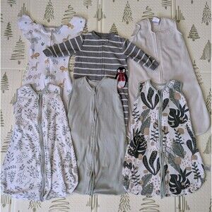 Baby Boy Sleep Sack 6 PC Lot 0-9M Halo Carter’s Yoofos Swaddle Wearable Blanket